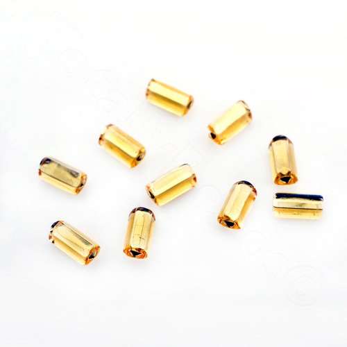 Czech Preciosa Triangle Tube 7mm - Gold 80pcs