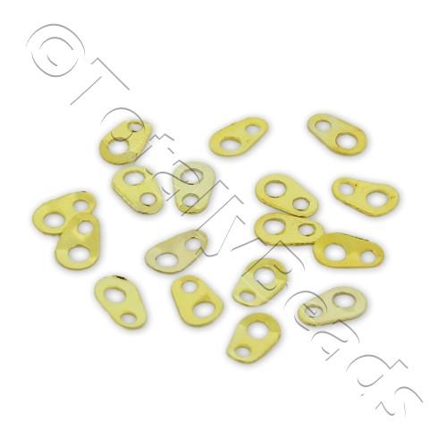 6mm Necklet Tag Gold Plated 100 Pieces