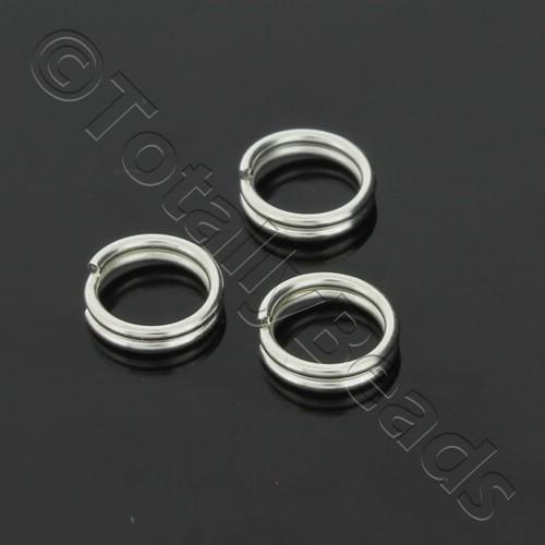 Split Rings 6mm 120pcs - Silver Plated