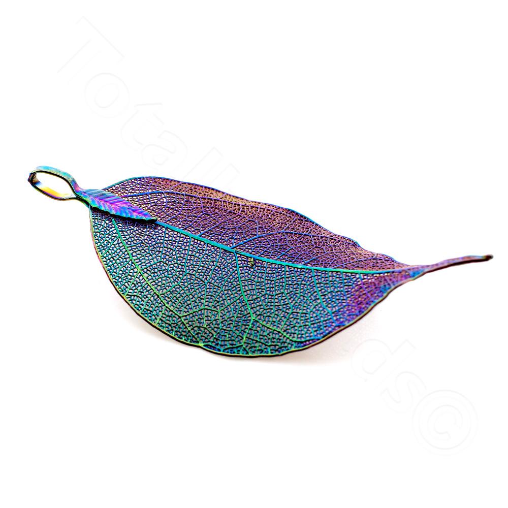 Electroplated Small Leaf - Rainbow Plated