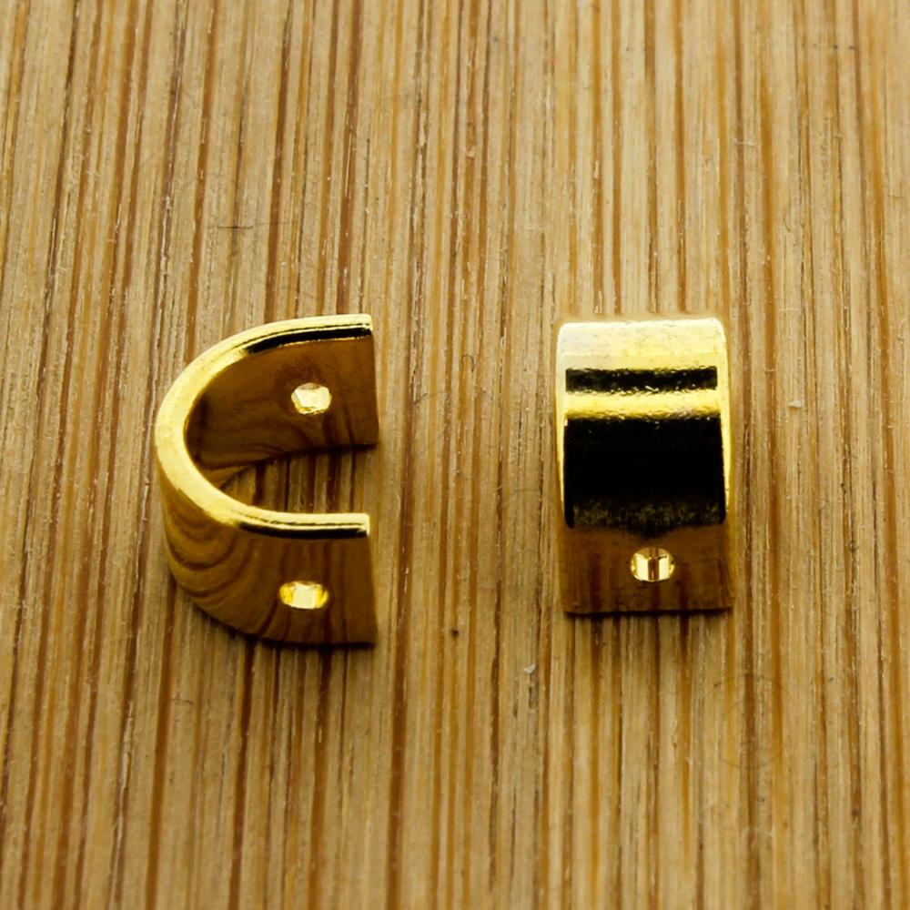 U Shaped Bead Frame - Gold Plated - Medium 10mm 15pcs