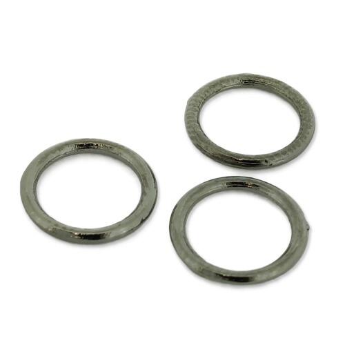 Closed Ring   10mm   Black Plated for jewellery making