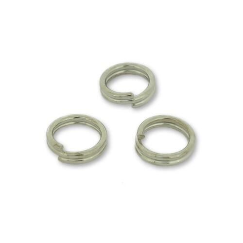 Split Rings 6mm 120pcs   Rhodium Plated for jewellery making