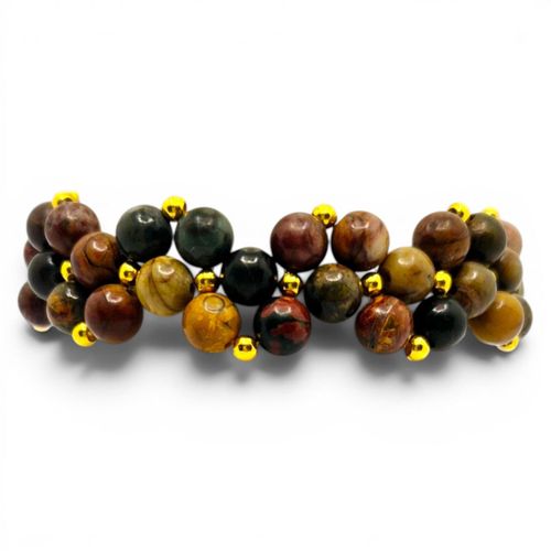 Elody Gemstone Bracelet   Picasso Japser for jewellery making