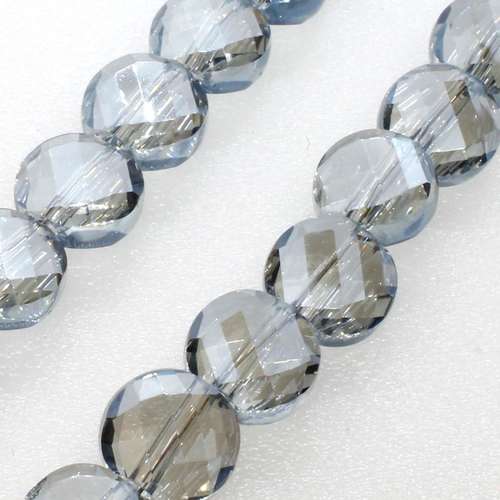 8mm crystal beads hint of blue — faceted for jewelry making and beadwork