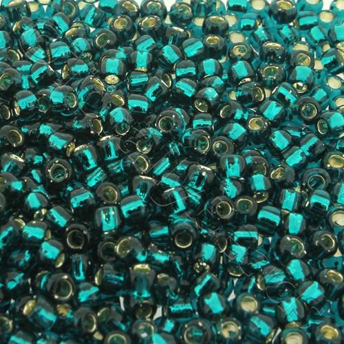 Toho Size 6 Seed Beads 10g - Silver Lined Teal