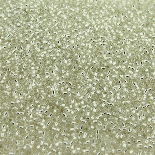 Toho Size 15 Seed Beads 10g - Silver Lined Crystal