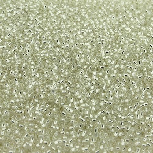 Toho Size 15 Seed Beads 10g - Silver Lined Crystal