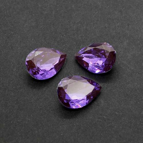 14mm resin Rivoli stone purple velvet — faceted round crystal-style cabochon ideal for jewelry making, settings, and crafts