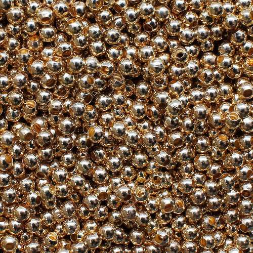 Round Spacer Beads 2mm 300pc - Champagne Gold