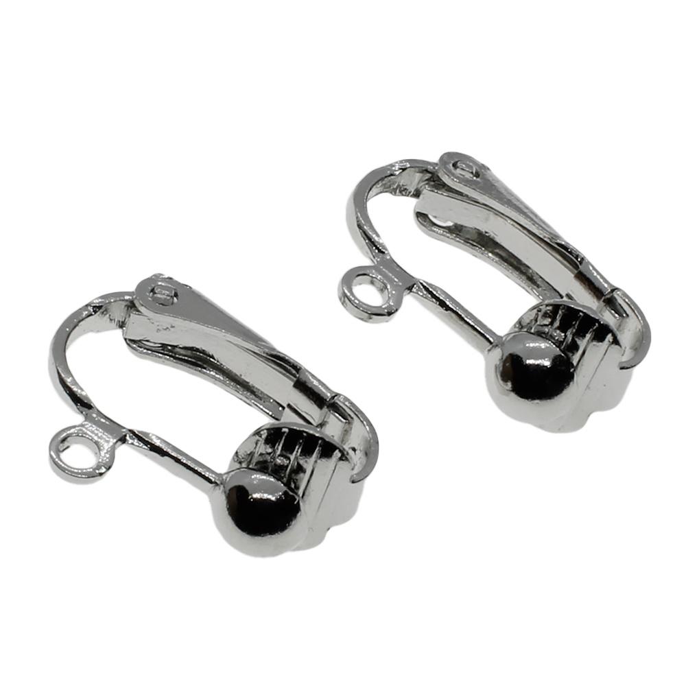 Clip on Earring with Loop 17mm 3 Pair - Rhodium