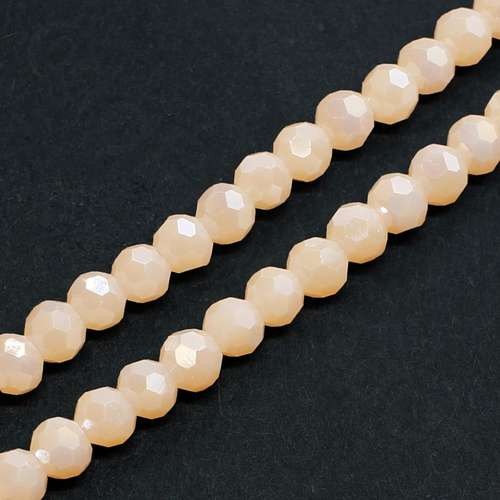 3mm crystal beads nude ab — AB finish, faceted for jewelry making and beadwork