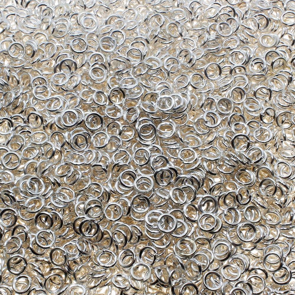 Jump Rings 3x0.6mm 500pcs - Silver Plated