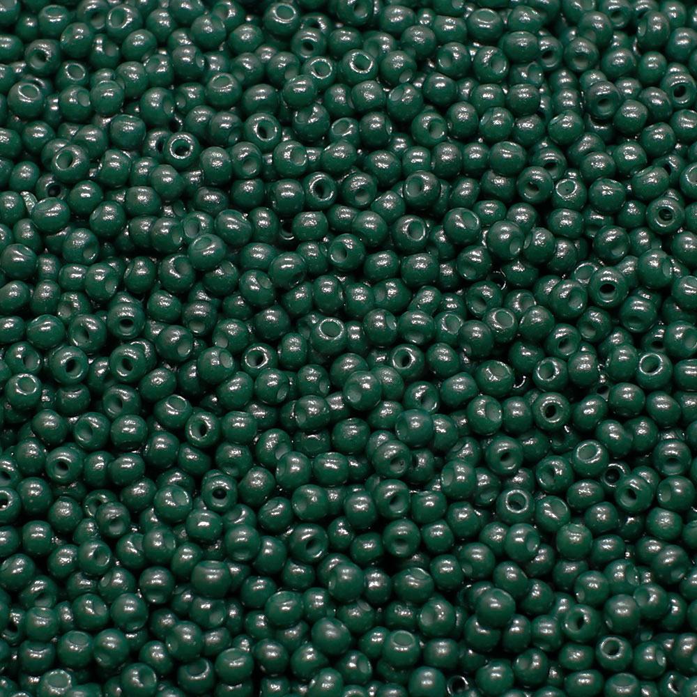 FGB Seed Beads Size 12 Opaque Dark Green - 50g