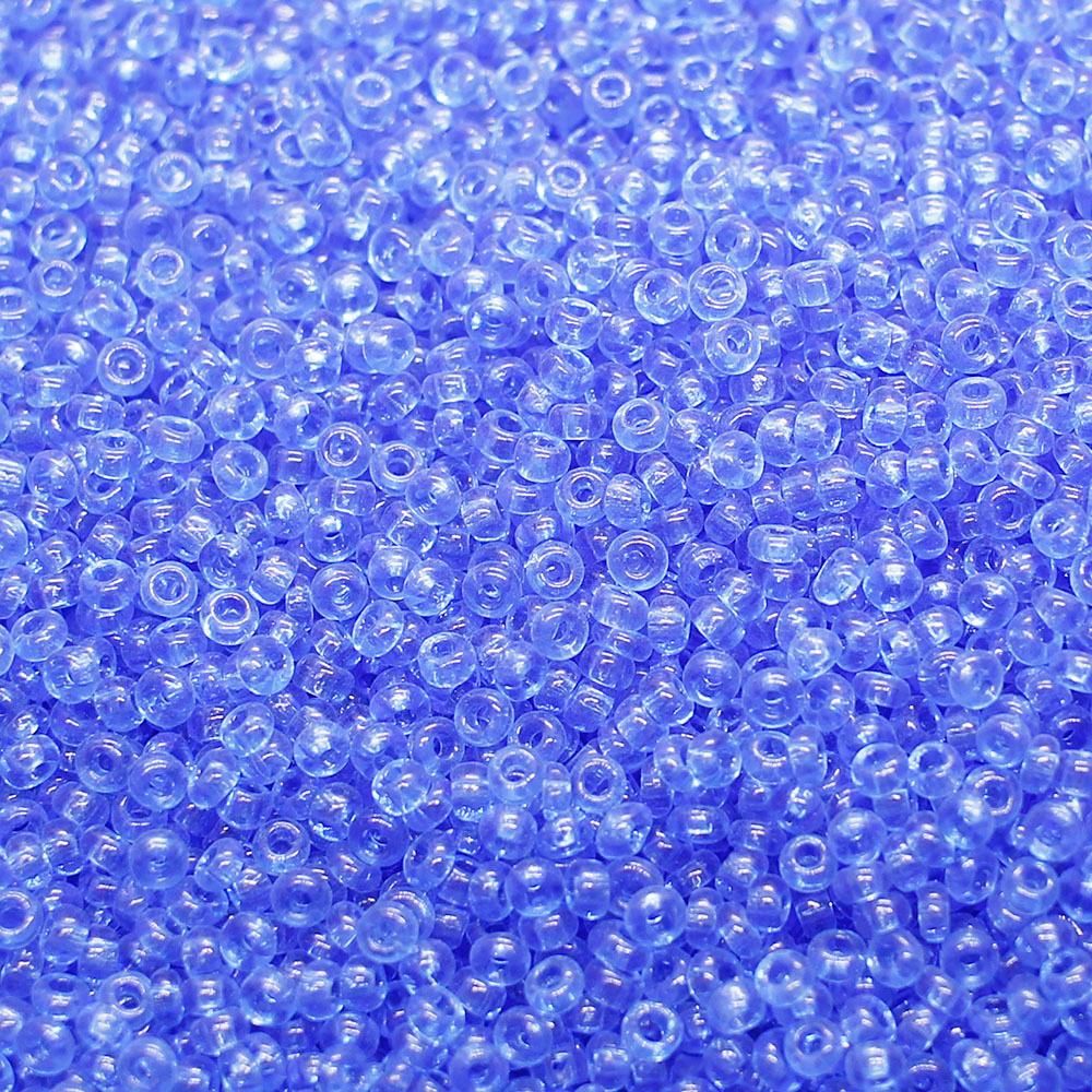 FGB Beads Transparent Azure Blue Size 12 - 50g