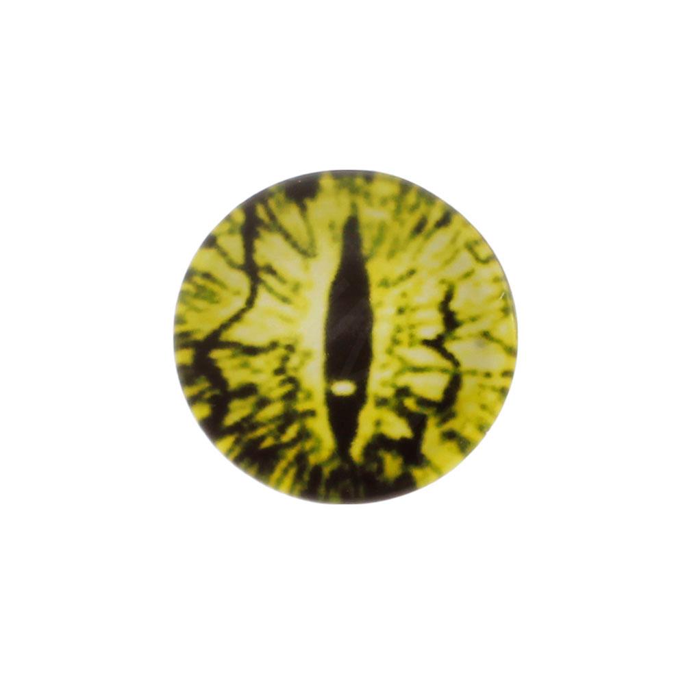 Glass Cabochon 20mm - Dragon Eye yellow Colour