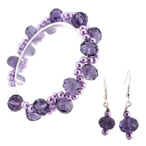 Sian Purple / Lavendar Bracelet Kit bracelet making kit — DIY set with beads and instructions for creating handmade jewelry