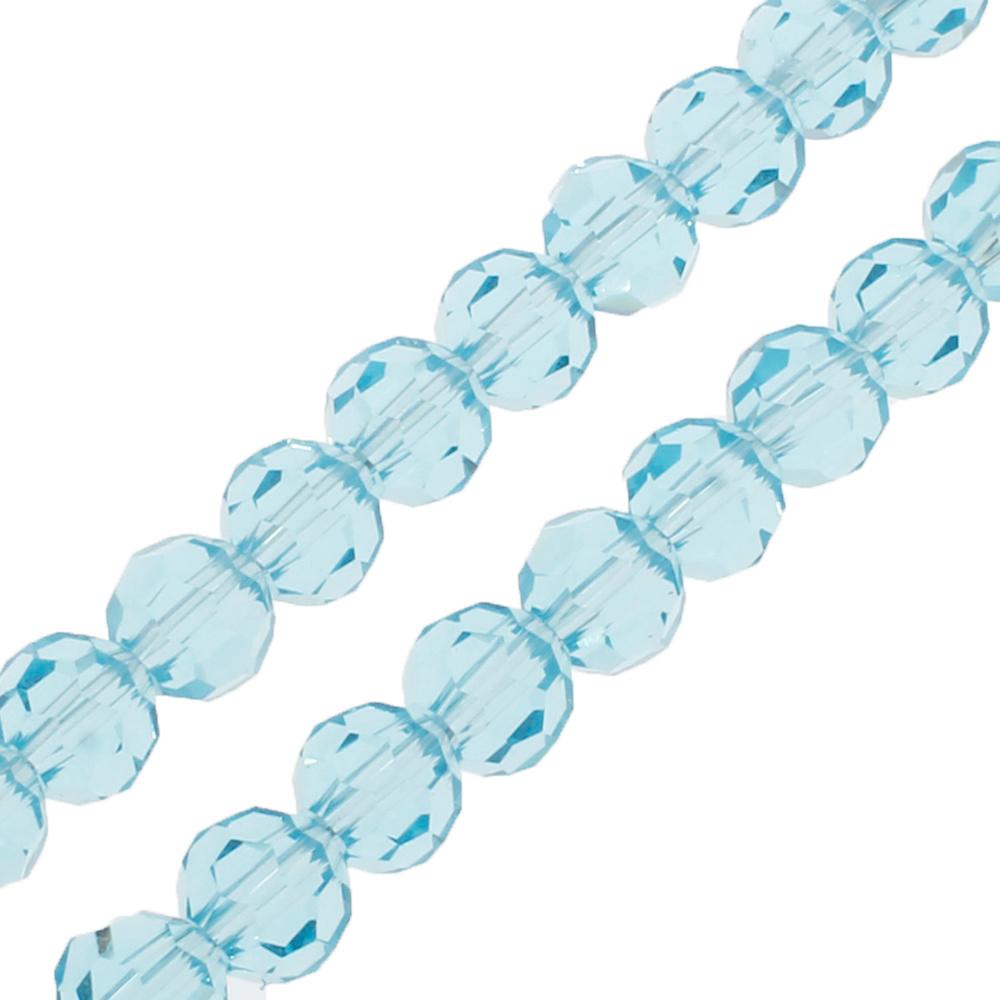Crystal Round Beads 4mm - Aqua