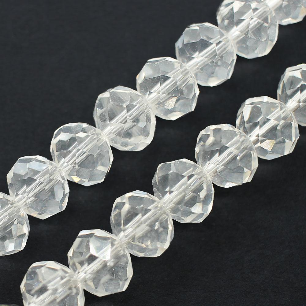 Crystal Rondelle 8x10mm - Clear 30pcs