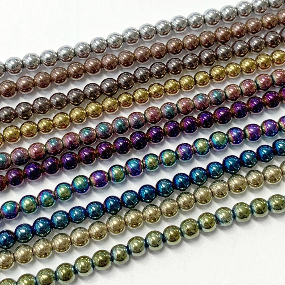 Hematite 3mm Round Beads 10 Strings
