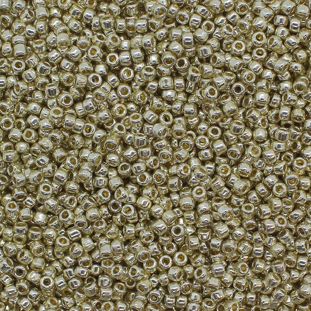 Toho Size 15 Seed Beads 10g - PF Gal. Aluminium