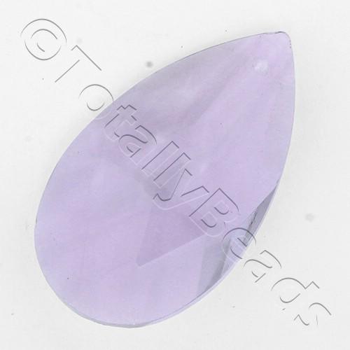 Glass Pendant Facet Drop 22mm - Lilac