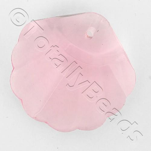 Glass Pendant Shell 28mm - Pink