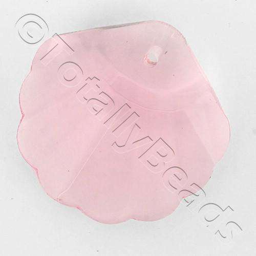 Glass Pendant Shell 28mm - Pink
