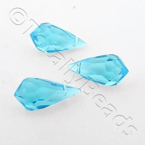 Faceted Teardrops 10x20mm - Aqua 10pcs