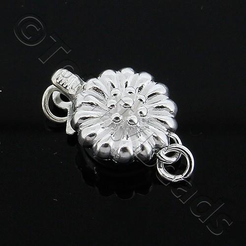 Sterling Silver - Flower Box Clasp 10mm 1pc