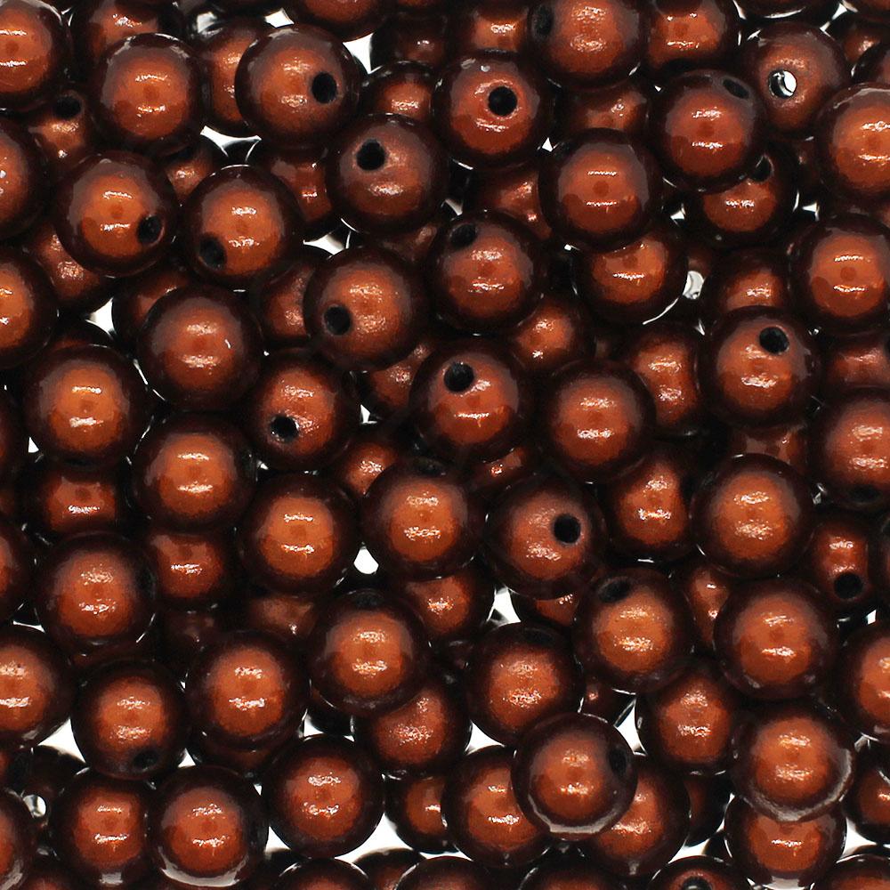 Miracle Beads - 8mm Round Dark Brown 50pcs