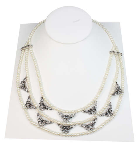 Flora Necklace cream - bundle pack necklace making kit — DIY set with beads and instructions for creating handmade jewelry