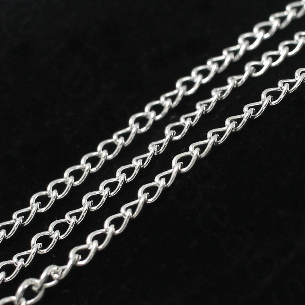 Chain Silver Plated - Oval Twist 4x5mm Heavy