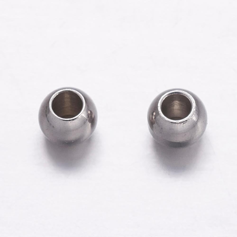 Stainless Steel Round Spacer Bead 3mm - 25pcs