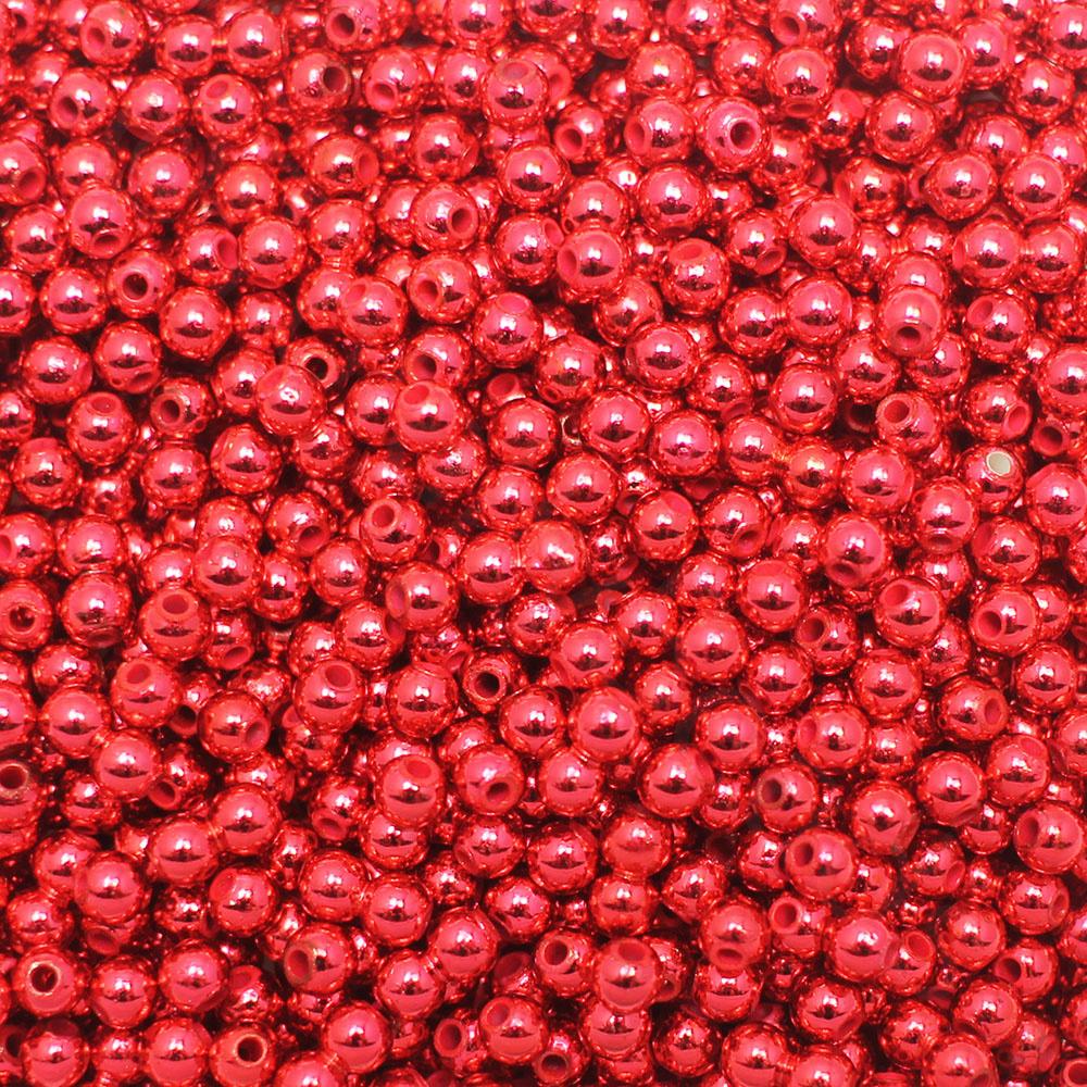 Acrylic Red Round Beads 4mm - 1600pcs