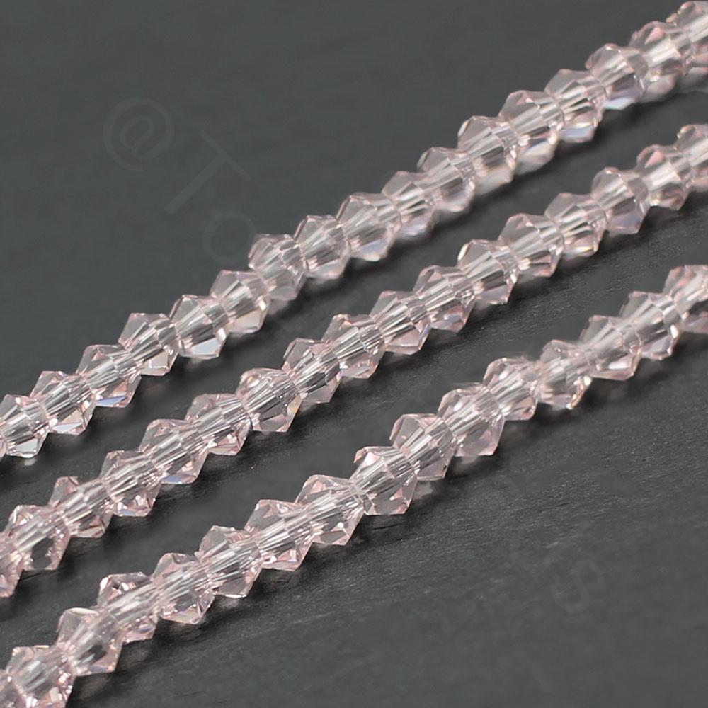 Premium Crystal 3mm Bicone Beads - Rose