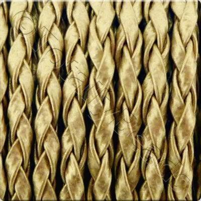 Braided Poly Cord Gold - 3mm - 1m Length