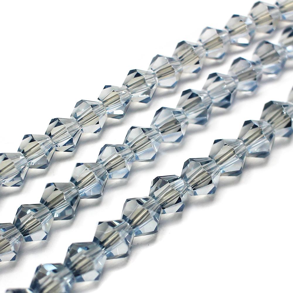 Premium Crystal 6mm Bicone Beads - Light Sapphire