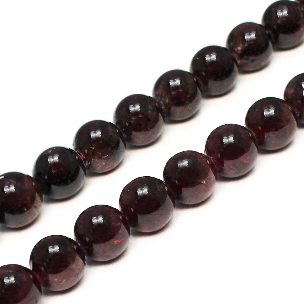Garnet Round Beads - 8mm 15" inch