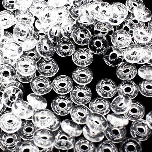 4mm Czech glass glass beads ring 4mm 5g 180pcs - crystal — pack of 5, high-quality two-hole beads ideal for jewelry making, bead weaving,…