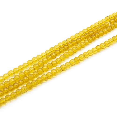 Glass Round 4mm - Amber