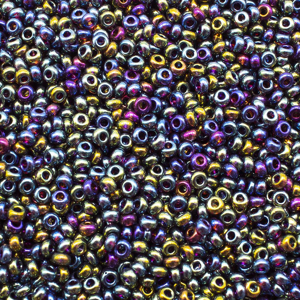 FGB Seed Beads Size 12 Met Mardi Gras - 50g