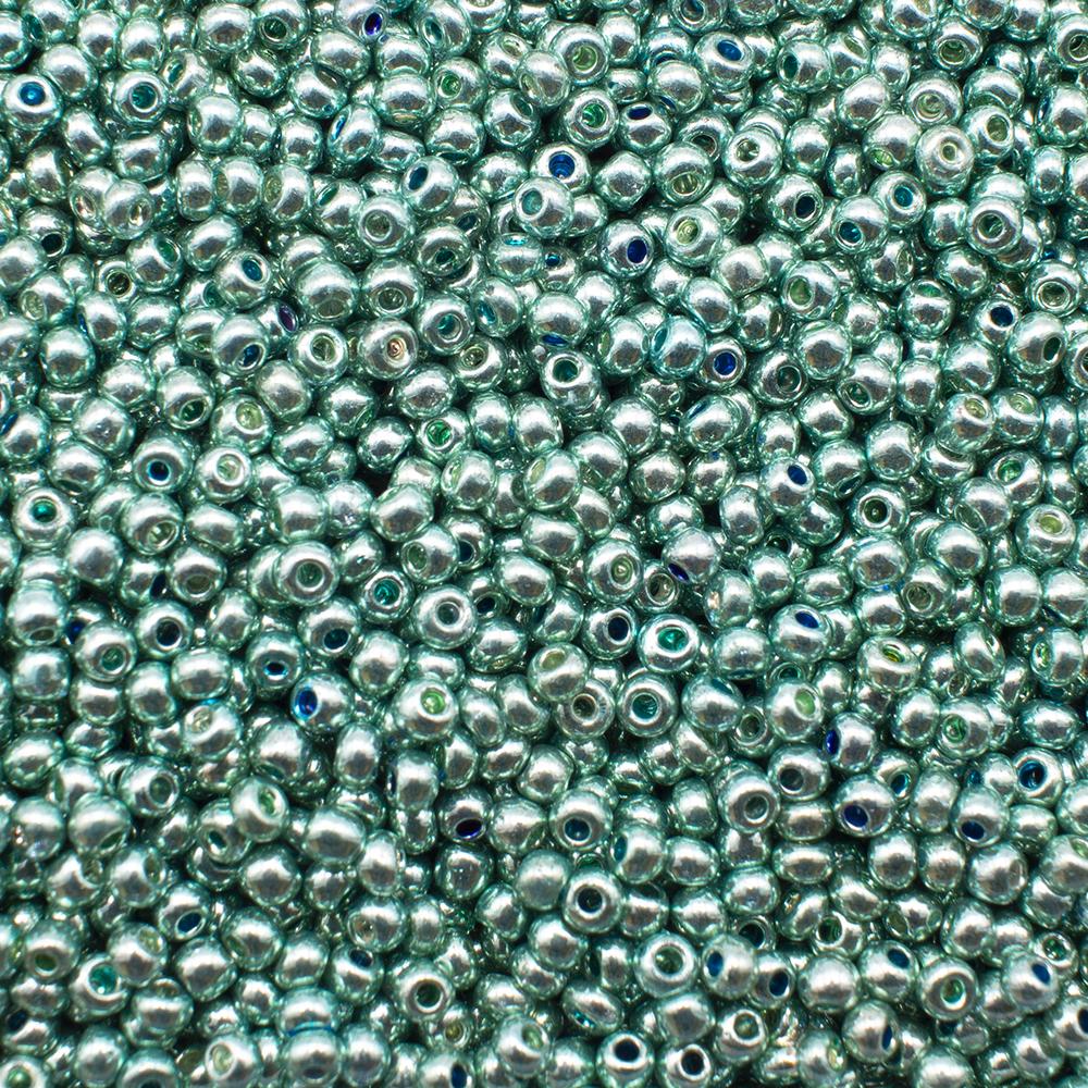 FGB Seed Beads Size 12 Met Mint - 50g