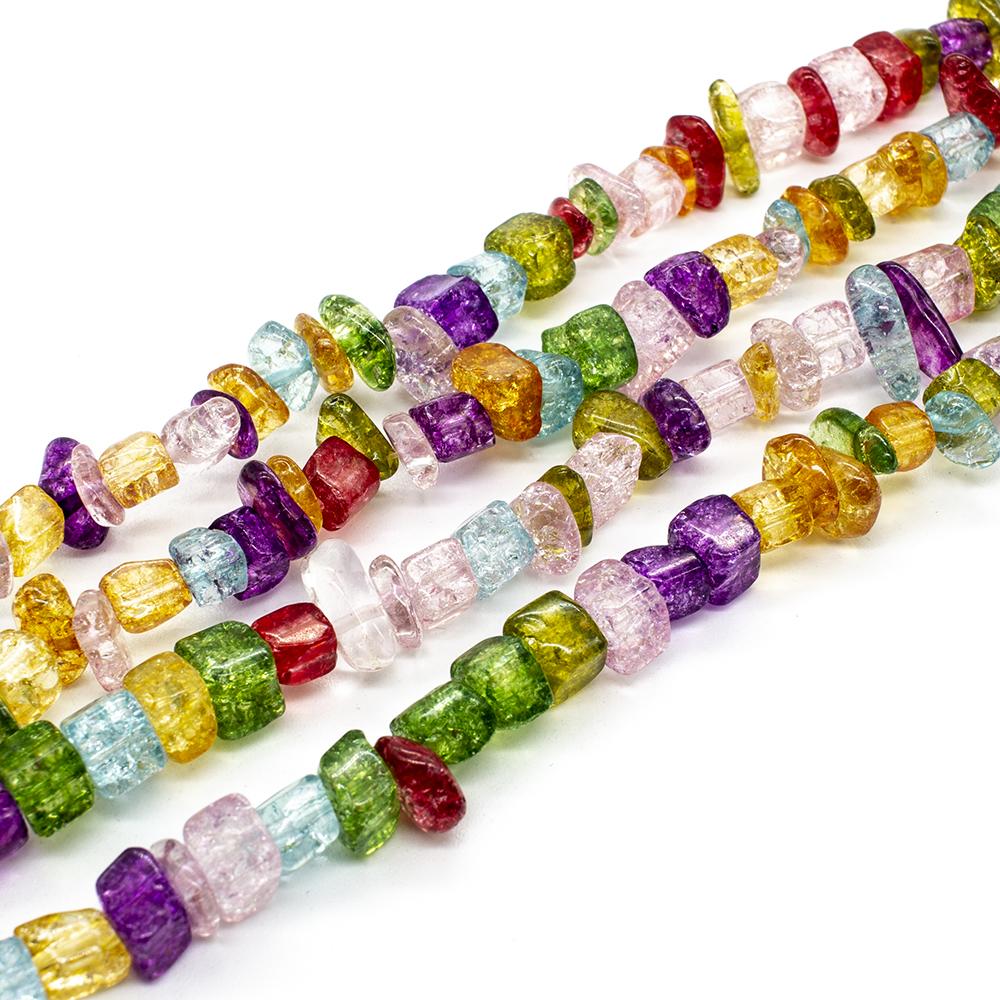 Gemstone Chips - Mixed Cracked Crystal 32" String