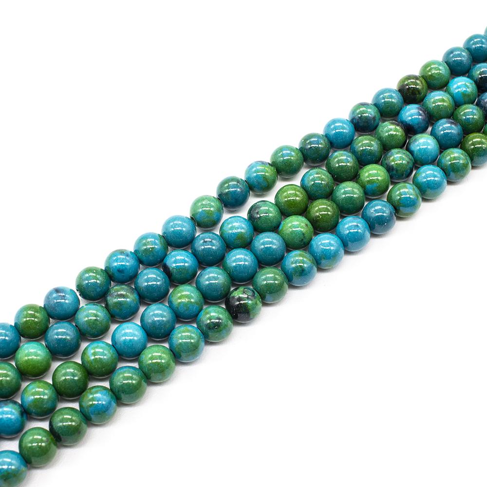 Synthetic Chrysocolla Round Beads - 6mm 15" inch