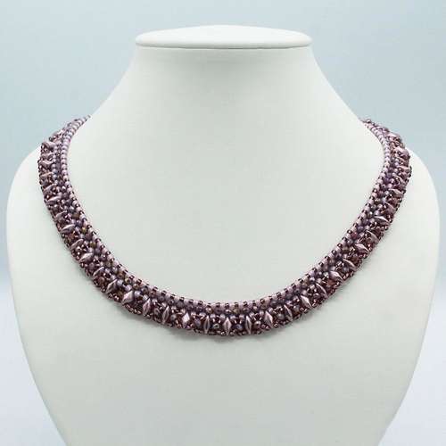 Athena GemDuo Necklace amethyst necklace making kit — DIY set with beads and instructions for creating handmade jewelry