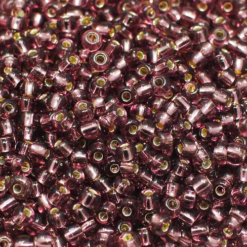 size 6 FGB glass seed beads pale lilac — 50g pack, ideal for bead weaving, embroidery, and jewelry making