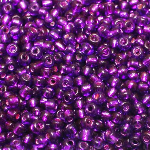 size 6 FGB glass seed beads violet — 50g pack, ideal for bead weaving, embroidery, and jewelry making