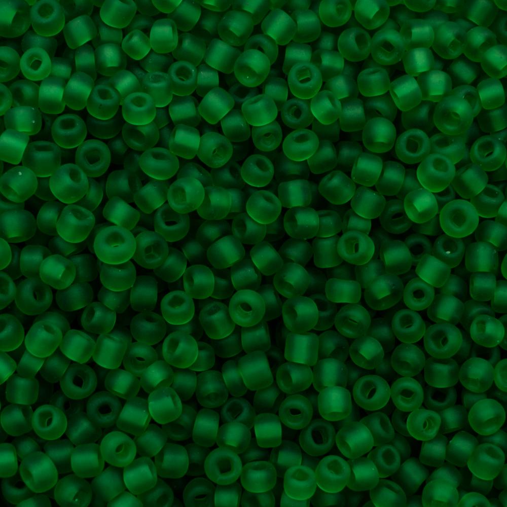 FGB Seed Bead Size 8 - Frosted Forrest Green 50g