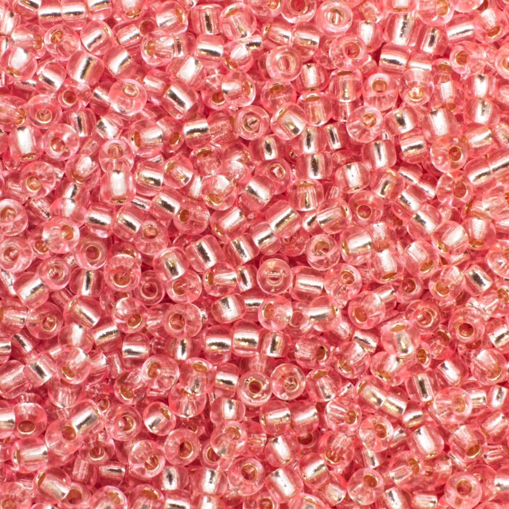 FGB Seed Bead Size 8 - Silver Lined Blush  50g